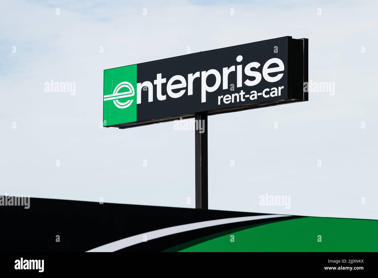 enterprise rent-a-car sign, Stirling, Scotland, UK Stock Photo