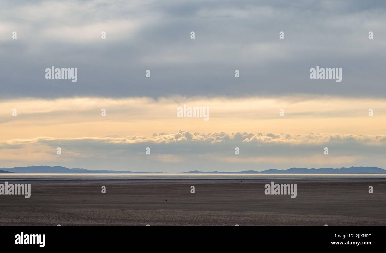 Dried out Great Salt Lake, Utah. Drought, global warming, climate change issues Stock Photo