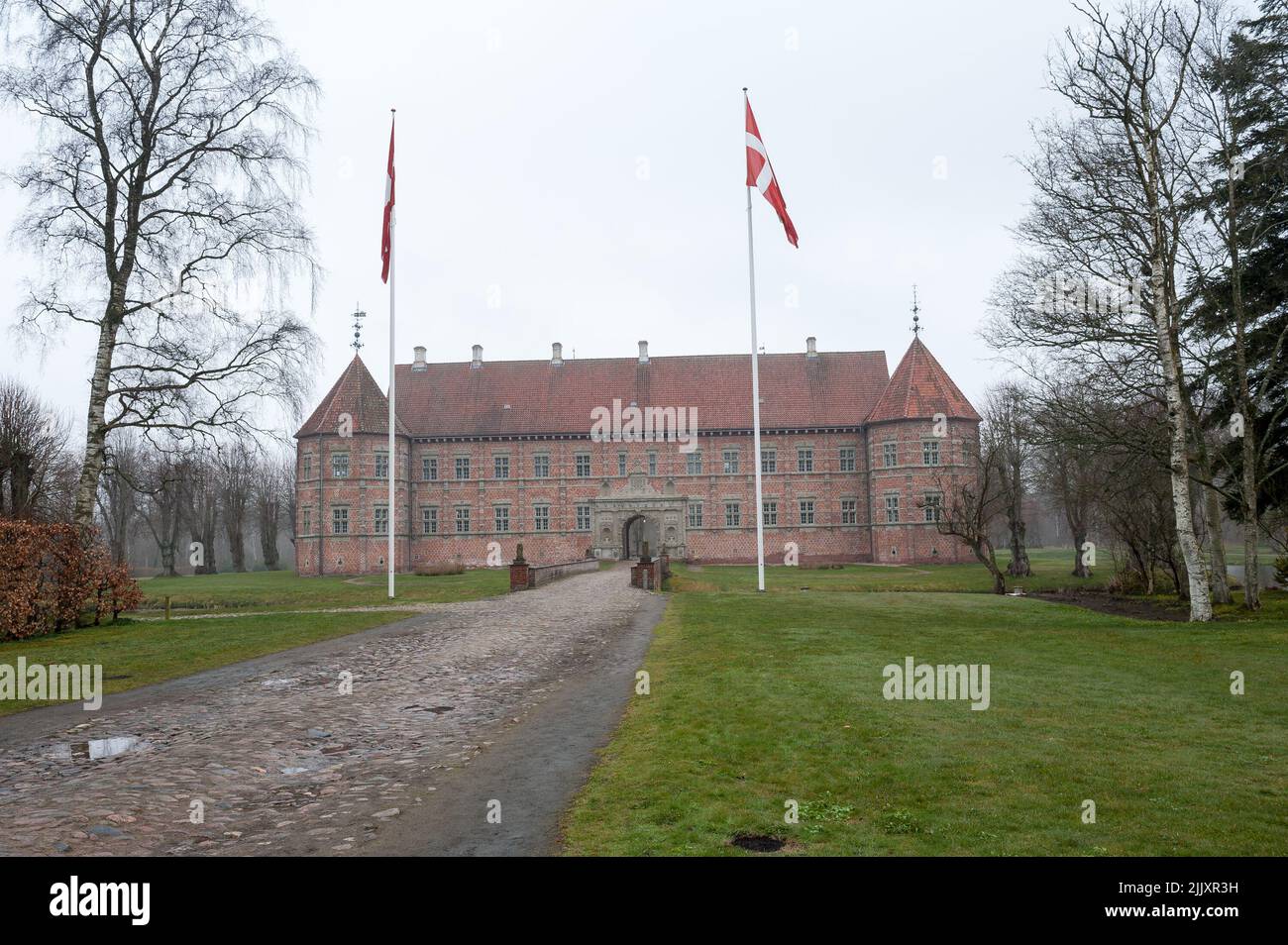 Voergaard Castle, Brønderslev Municipality, North Jutland, Denmark Stock Photo