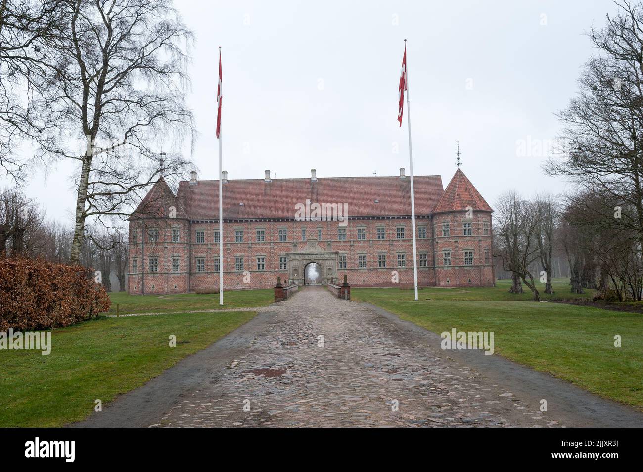 Voergaard Castle, Brønderslev Municipality, North Jutland, Denmark Stock Photo