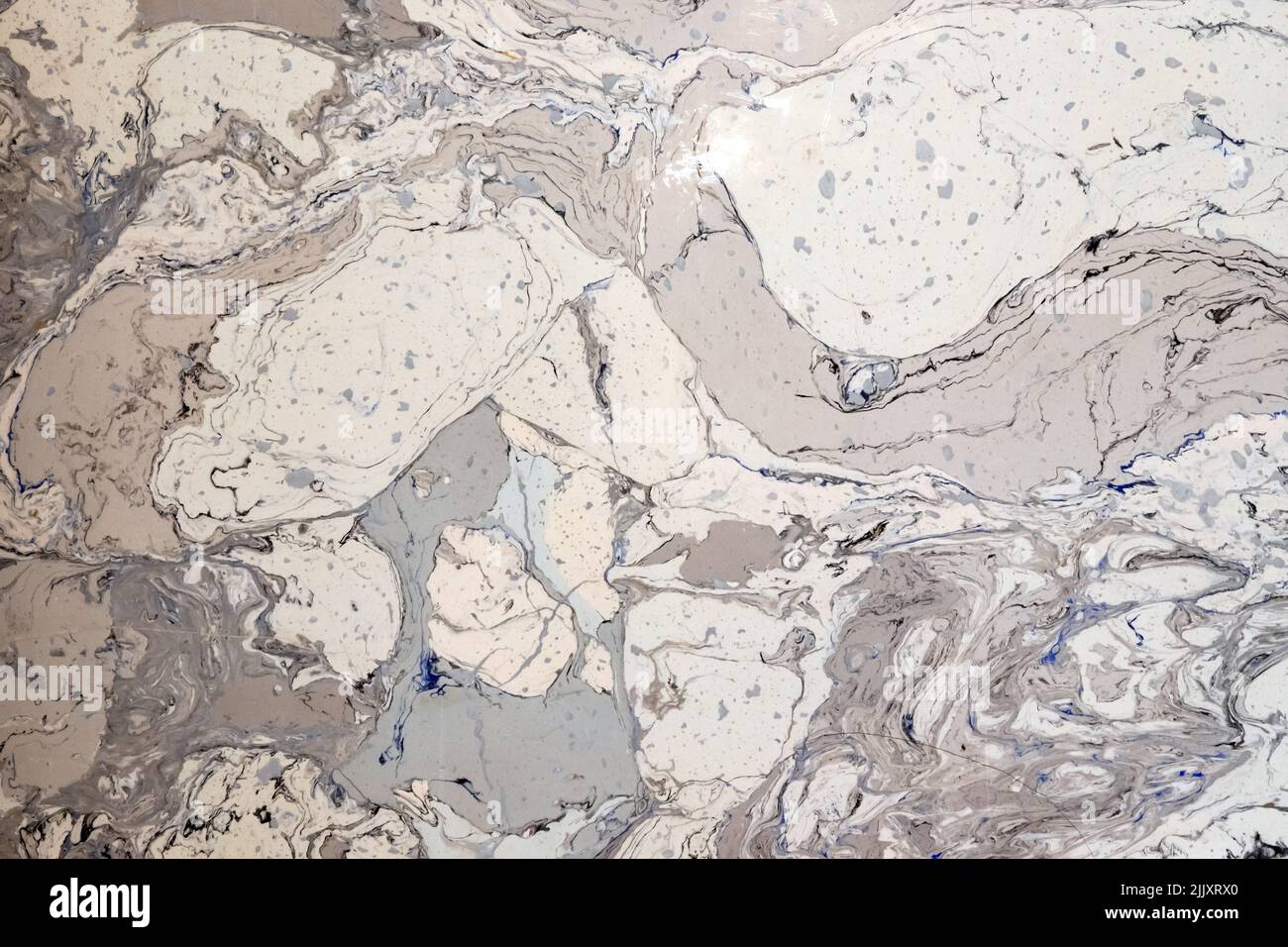 Artificial gray marble pattern, background photo texture, front view Stock Photo