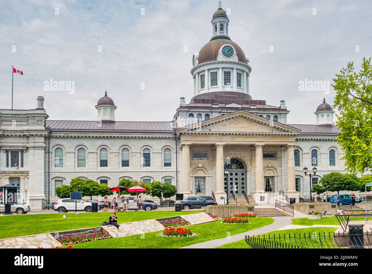 Downtown Kingston, Ontario, Canada with the City Hall building. Stock Photo