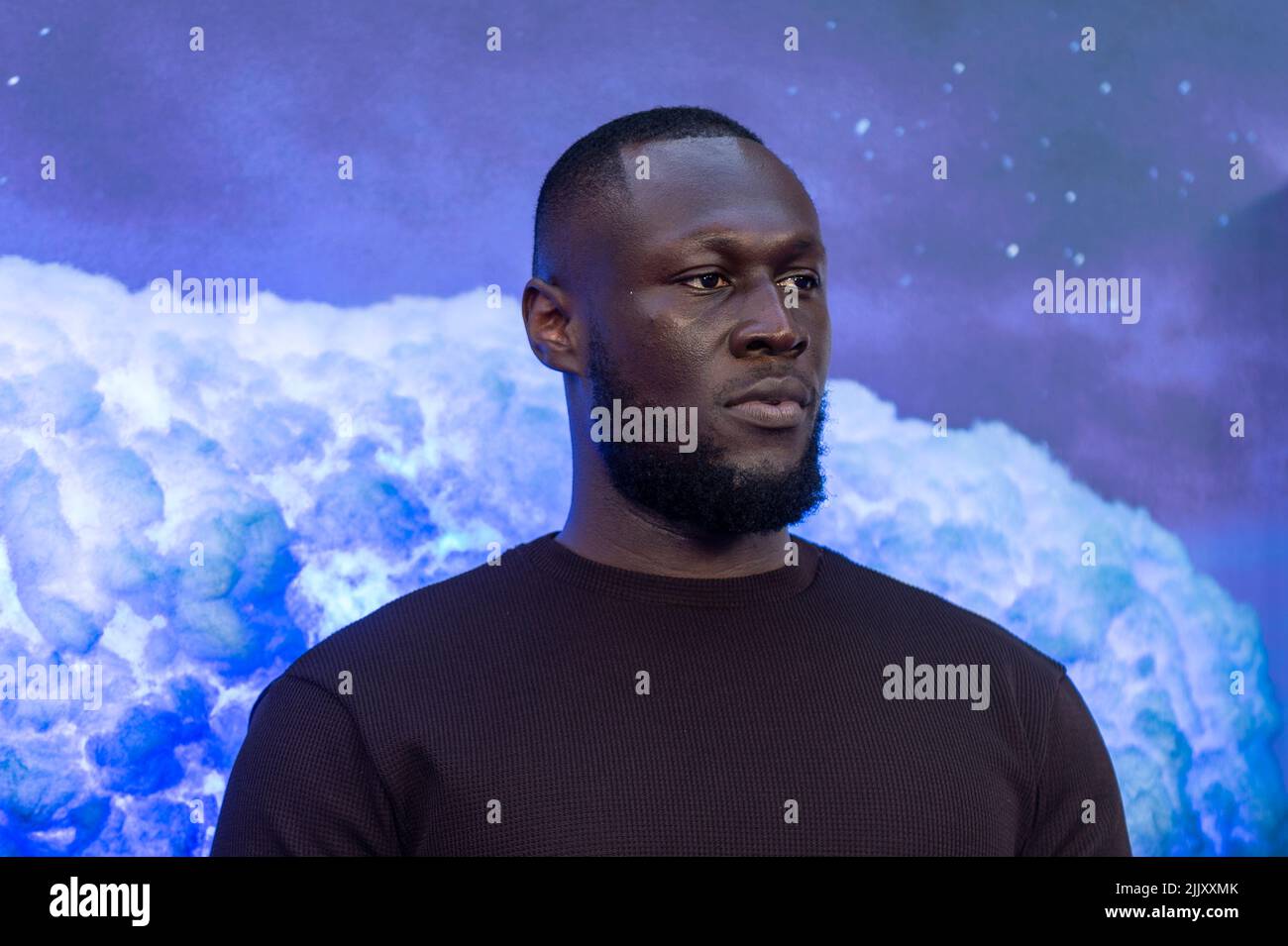 London, UK.  28 July 2022. Rapper Stormzy attends the UK premiere of the movie ‘Nope’ at Odeon Leicester Square.  The film is released in UK cinemas on 12 August.  Credit: Stephen Chung / EMPICS / Alamy Live News Stock Photo