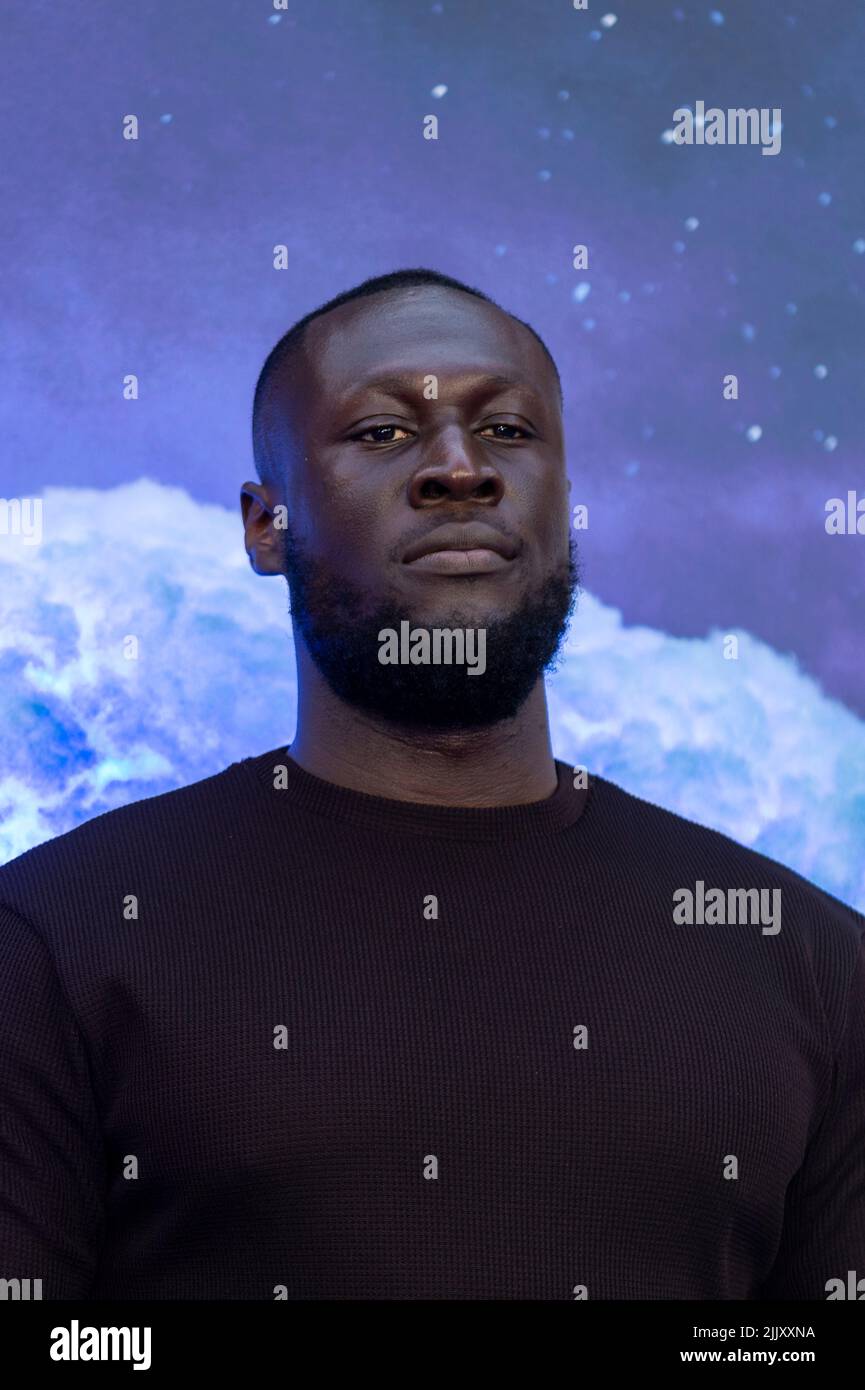 London, UK.  28 July 2022. Rapper Stormzy attends the UK premiere of the movie ‘Nope’ at Odeon Leicester Square.  The film is released in UK cinemas on 12 August.  Credit: Stephen Chung / EMPICS / Alamy Live News Stock Photo