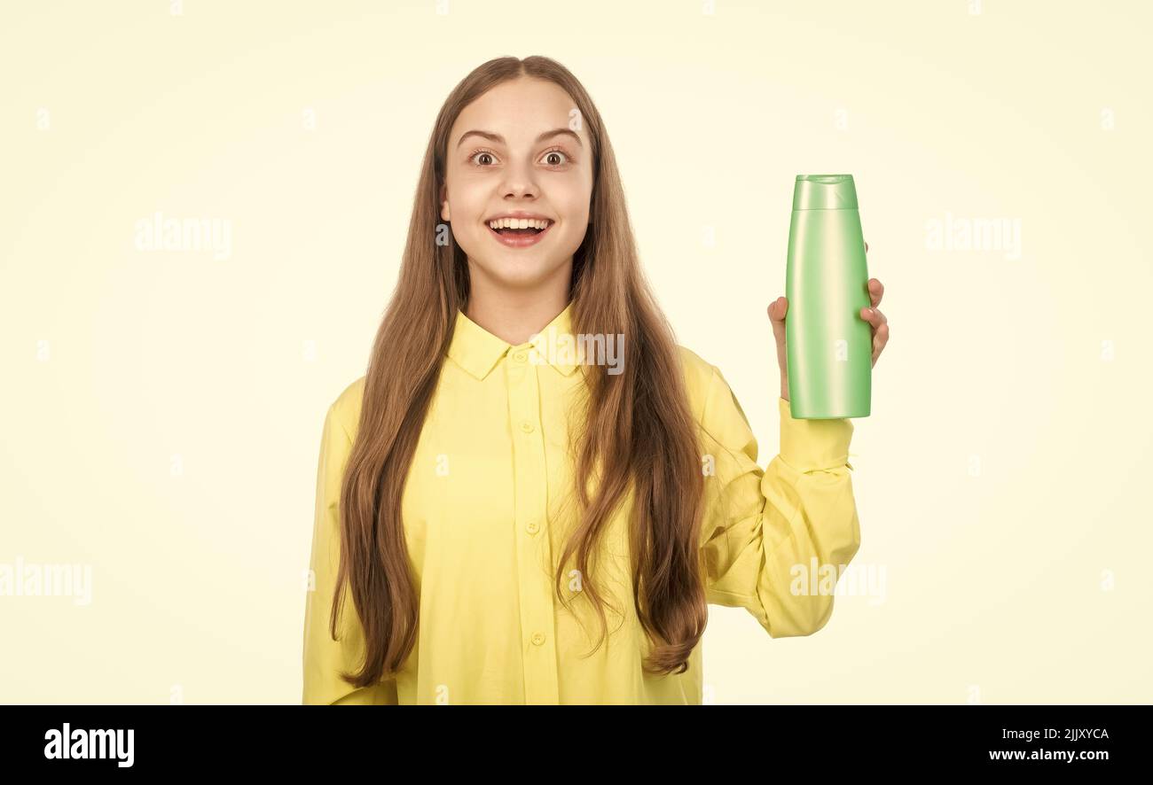 try this. presenting cosmetic product for teen. kid use shower gel Stock  Photo - Alamy