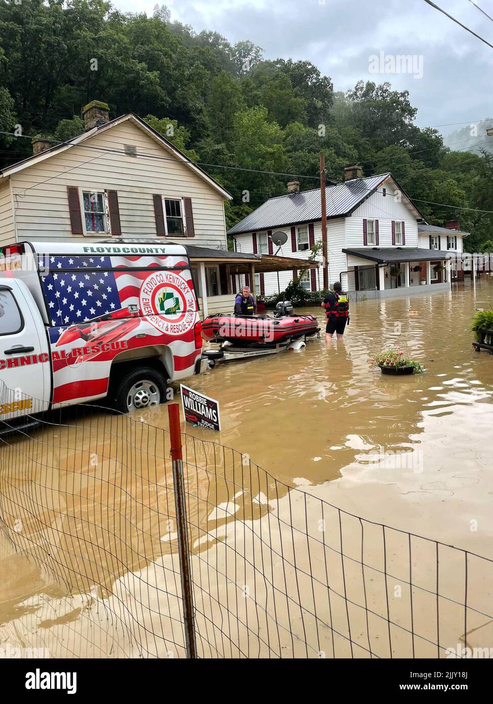 Wayland, Kentucky, USA. 28th July, 2022. In a handout photo posted by