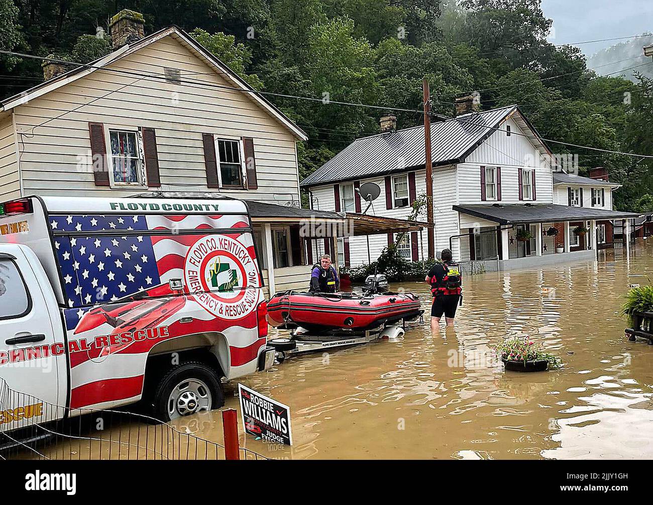 Wayland, Kentucky, USA. 28th July, 2022. In a handout photo posted by