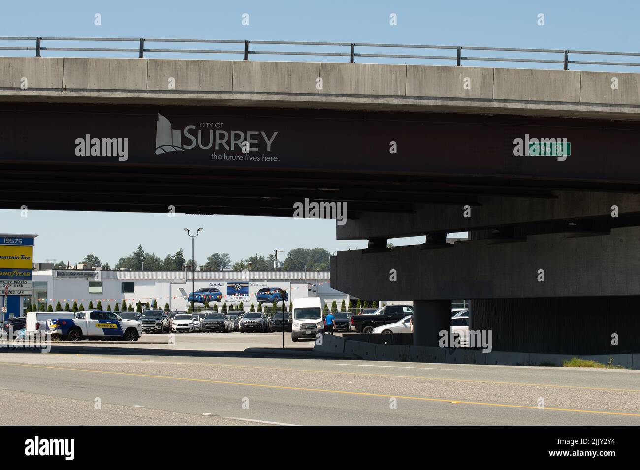 Welcome to Surrey, Surrey, British Columbia, Canada Stock Photo