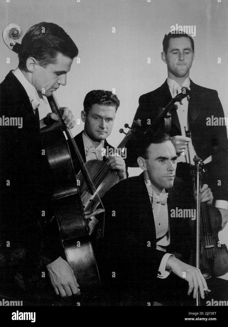 Sydney String Quartet. July 30, 1939. (Photo by Max Dupain) Stock Photo