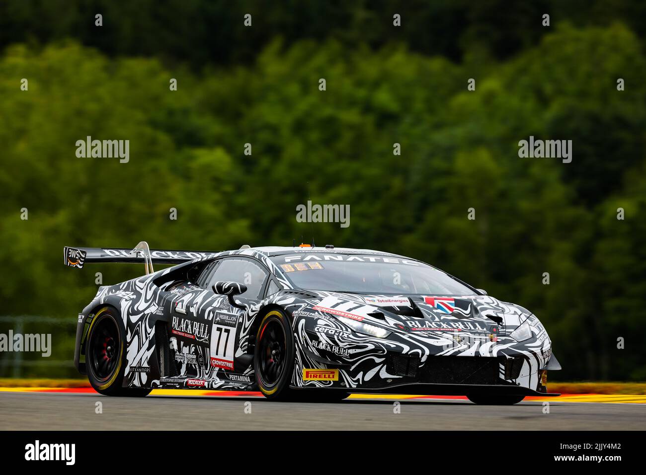 77 Barwell Motorsport, Lamborghini Huracan GT3 Evo of Ahmad AL HARTHY, Sam  DE HAAN, Alex MACDOWALL, Sandy MITCHELL, in action during the TotalEnergies  24 hours of Spa 2022, 7th round of the