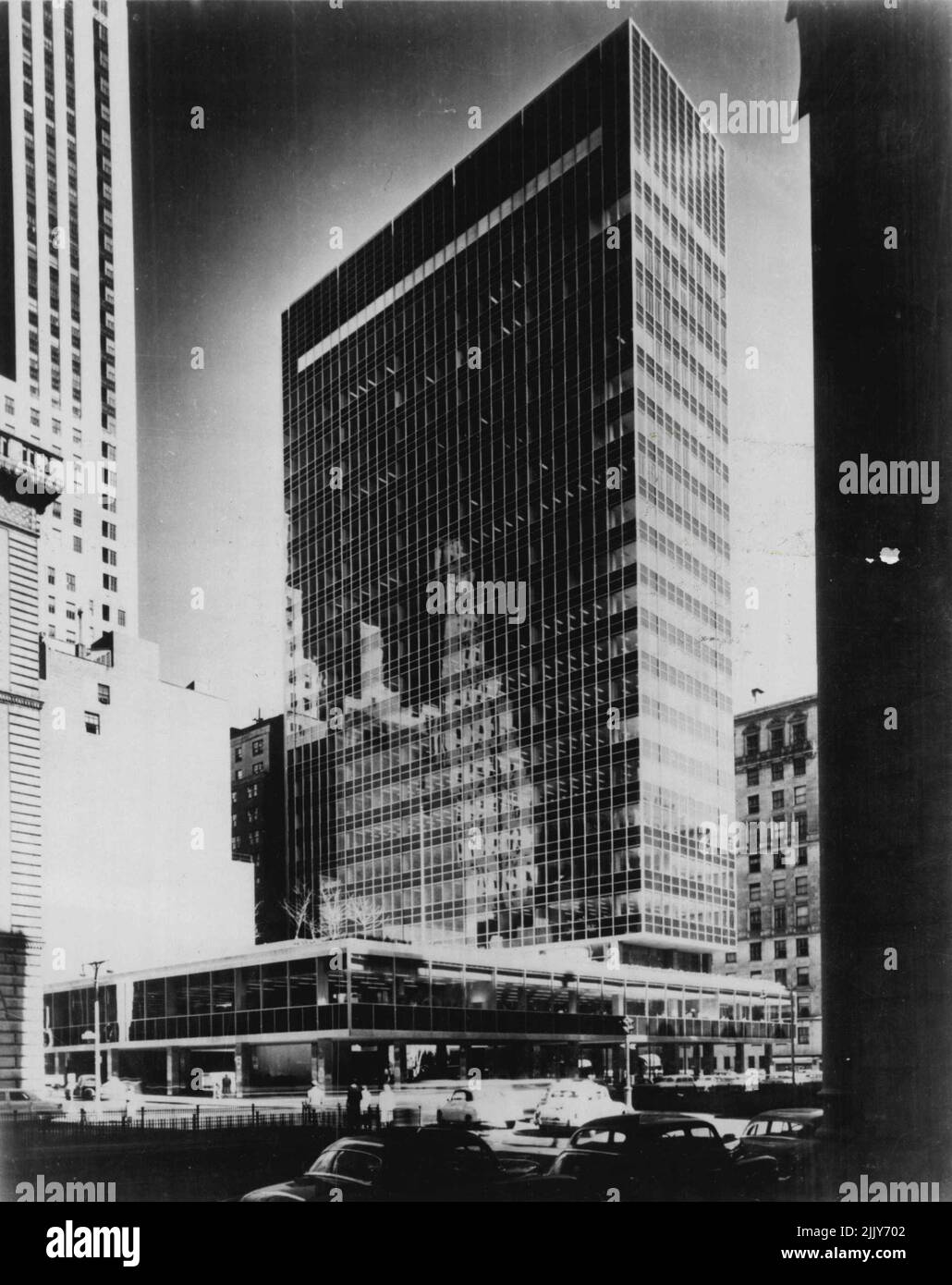 Lever House, The New 24story glass and stainless steel headquarters of Lever Brothers Company