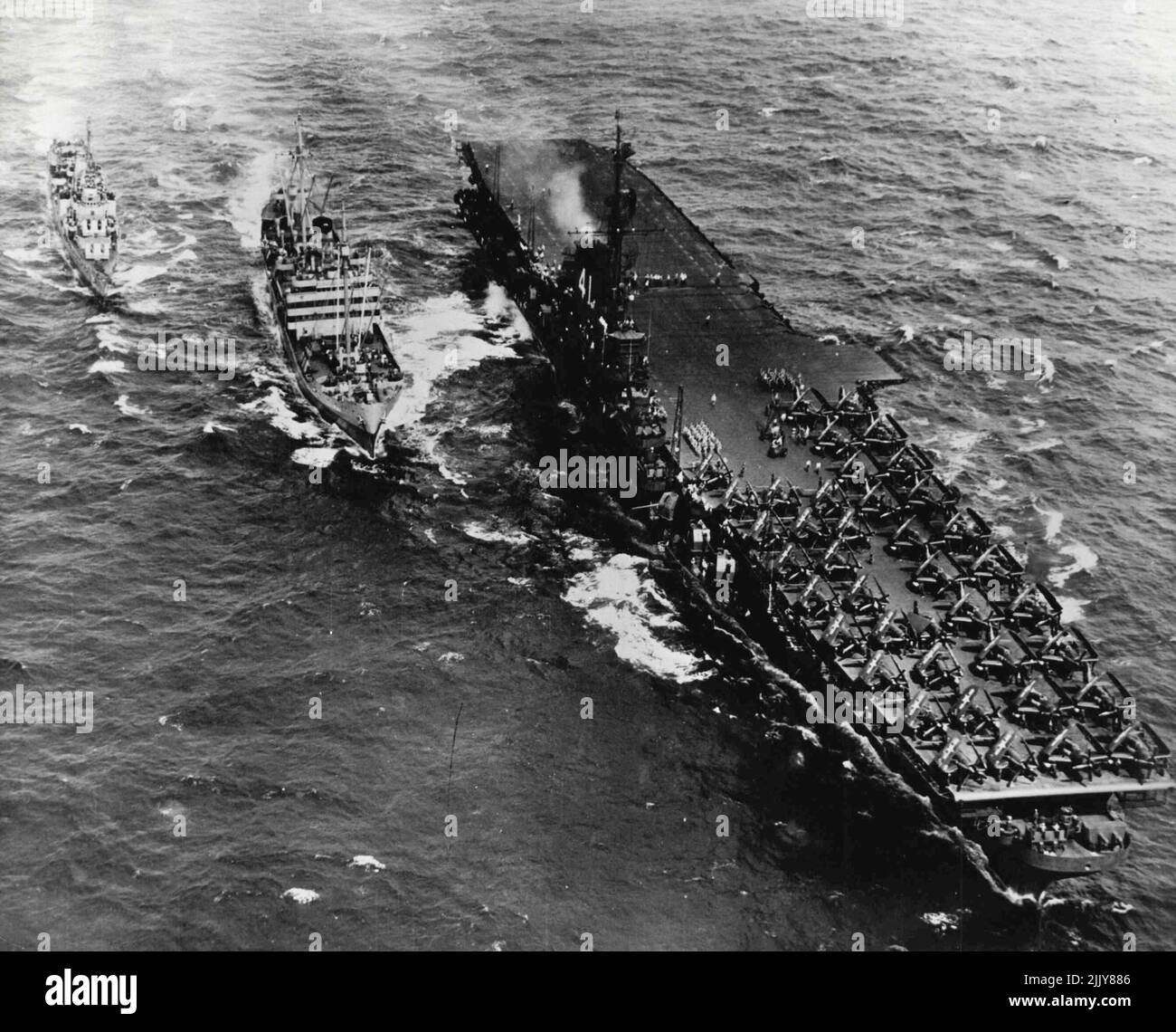 Admiral Mitschers' Eighth Fleet At Anchor -- The new 8th Fleet has been ...