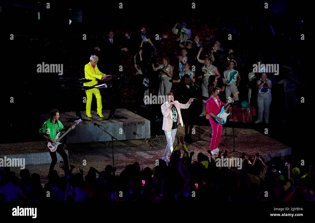 Duran Duran perform during the opening ceremony of the Birmingham 2022