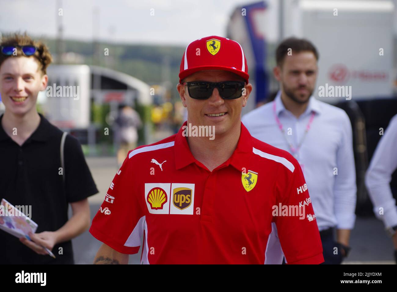 Kimi Raikkonen - Scuderia Ferrari Formula 1 Driver - Belgian Grand Prix 2018 Stock Photo