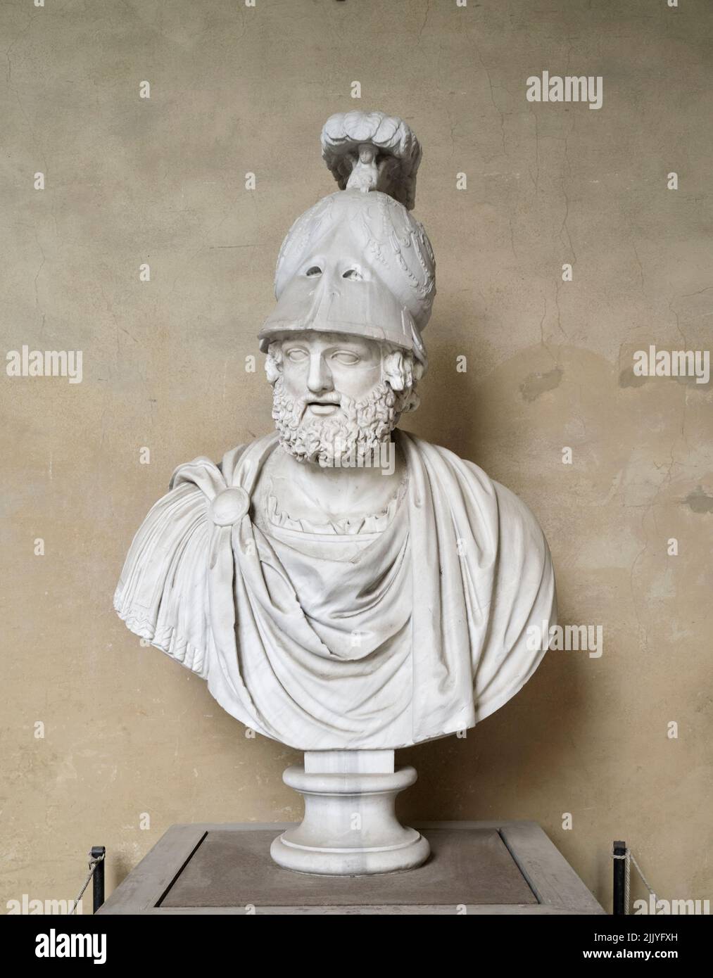 Bust of Pyrrhus in the courtyard of the Pitti Palace Florence Italy Stock Photo