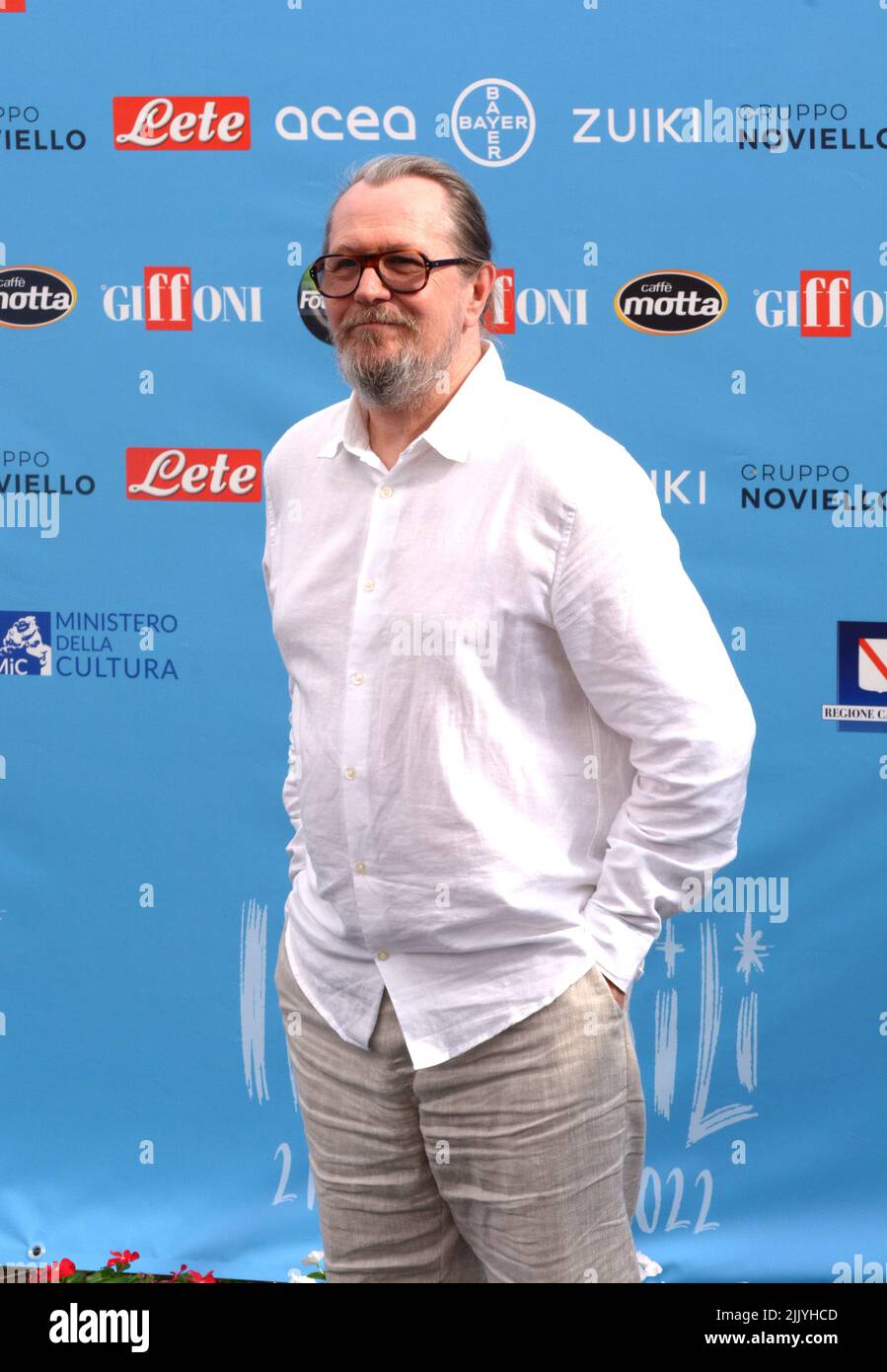July 28, 2022, GIFFONI VALLE PIANA, Italy: Gary Oldman at Giffoni Film Festival 2022 in Giffoni Valle Piana. (Credit Image: © Giovanni Lemba/Pacific Press via ZUMA Press Wire) Stock Photo