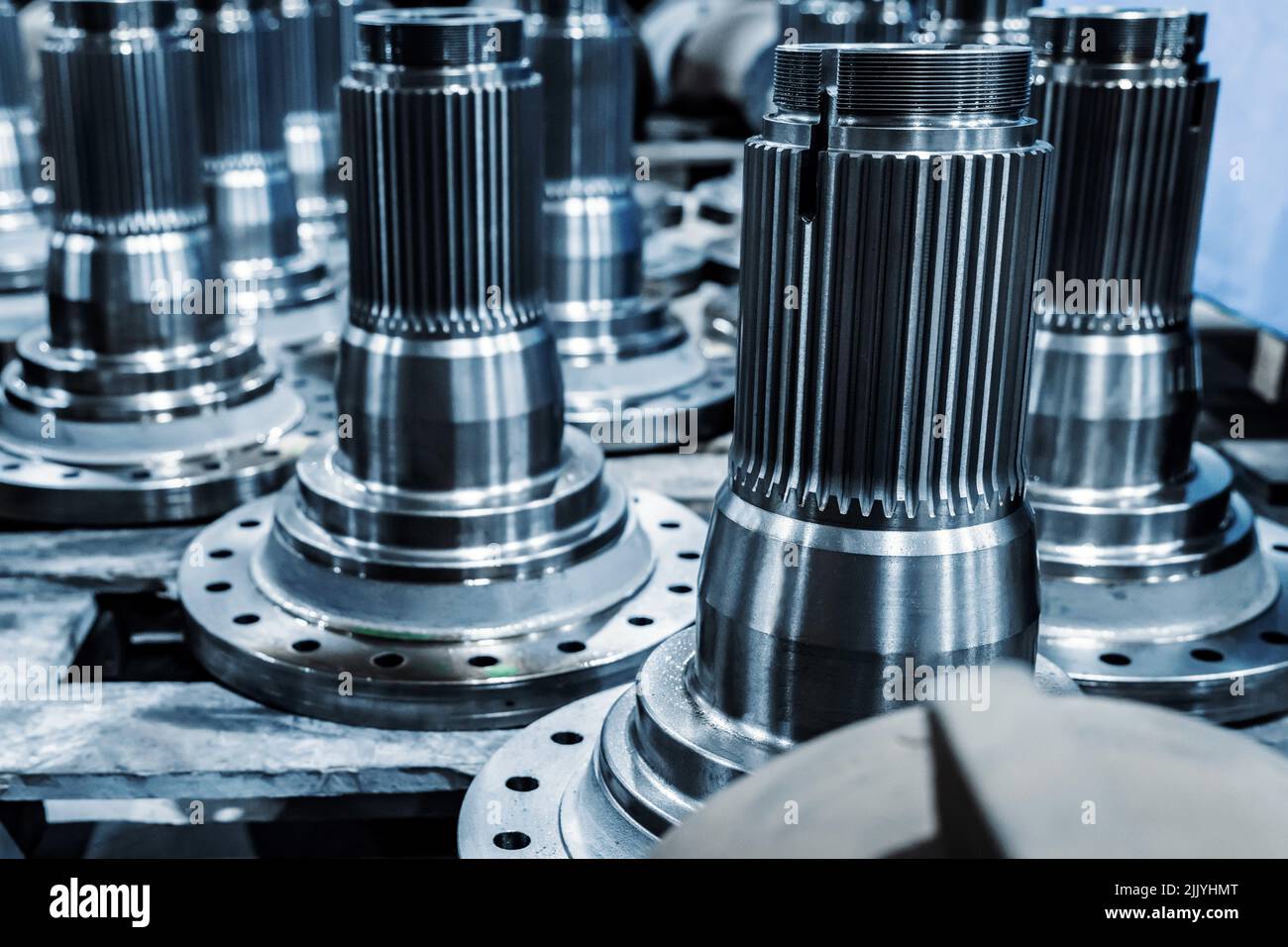 Spare parts concept. Close up metal parts of agricultural equipment Stock Photo Alamy
