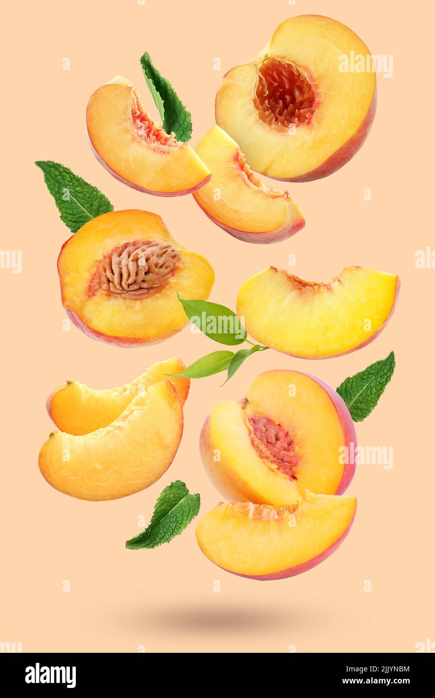 Falling peaches hi-res stock photography and images - Alamy