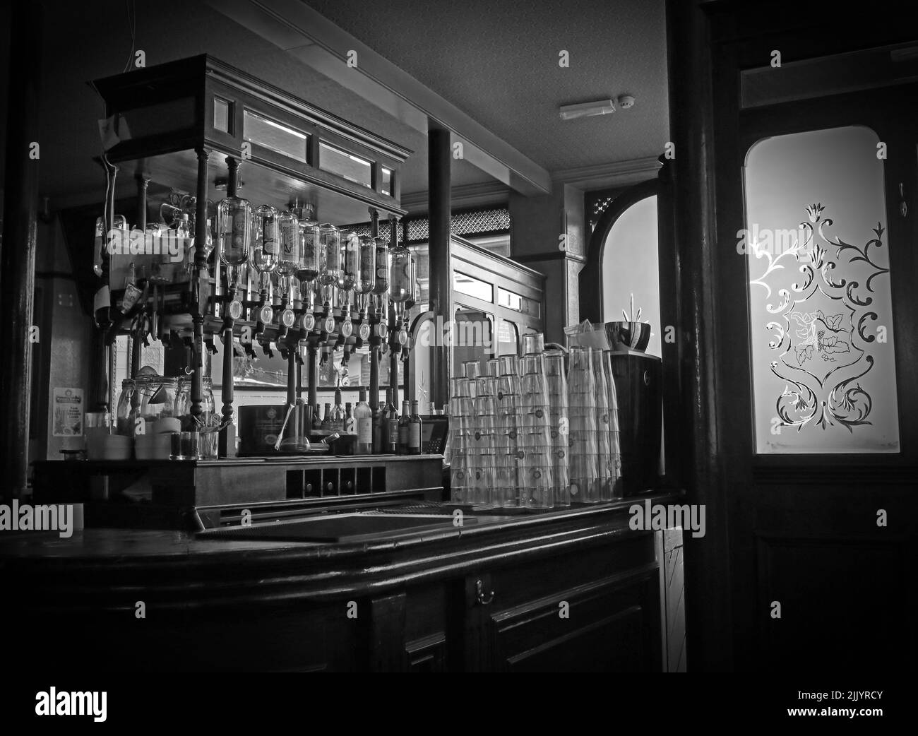 The White Horse Sam Smiths pub, Soho, 45 Rupert Street Soho London, England, UK,  W1D 7PJ - in monochrome Stock Photo