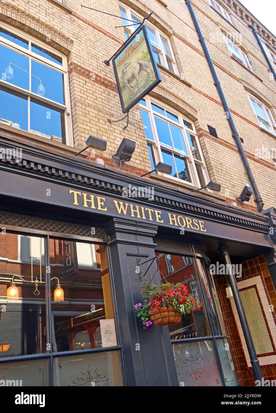 Exterior of The White Horse Sam Smiths pub, Soho, 45 Rupert Street Soho London, England, UK,  W1D 7PJ Stock Photo