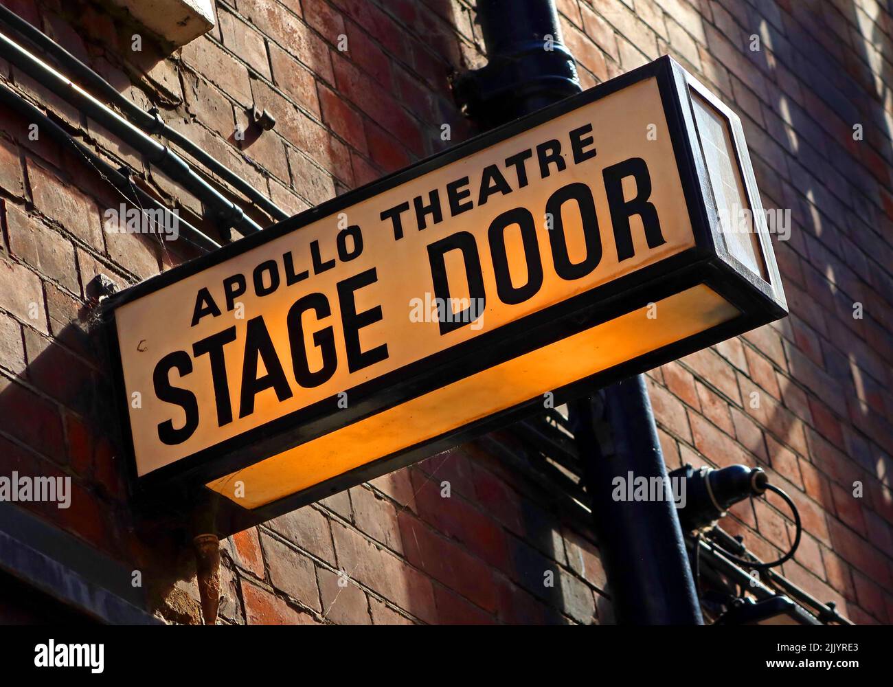 The Apollo Theatre Stage Door , Shaftesbury Ave, London, England, UK, W1D 7EZ Stock Photo