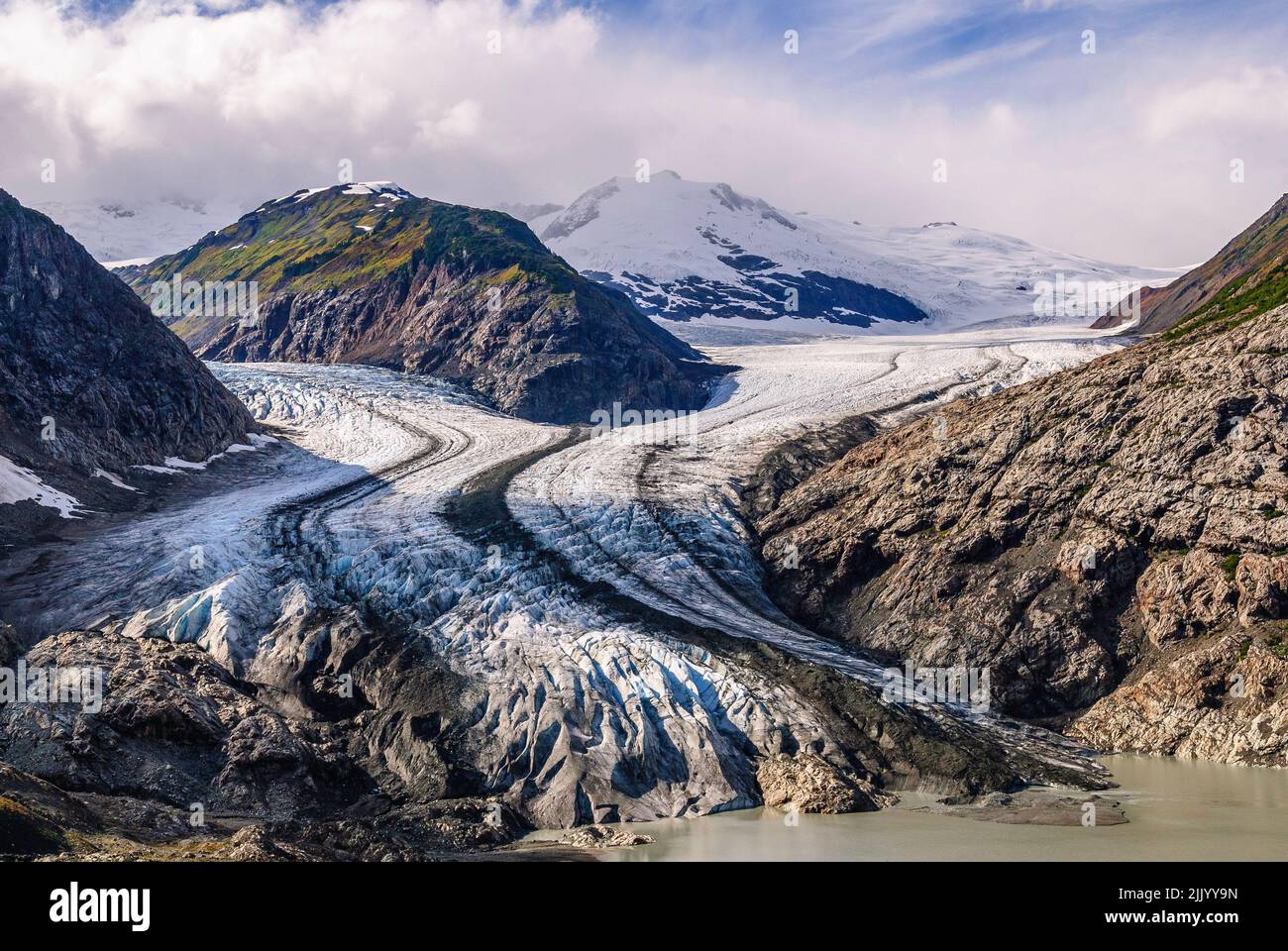 The Berendon Glacier in the northern coastal mountains of British Columbia Stock Photo