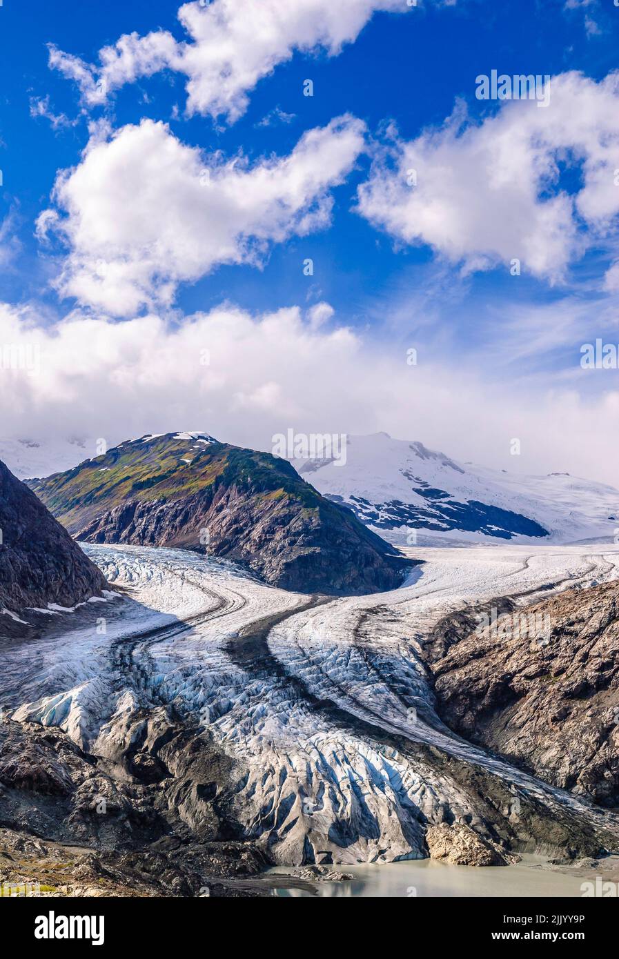The Berendon Glacier in the northern coastal mountains of British Columbia Stock Photo