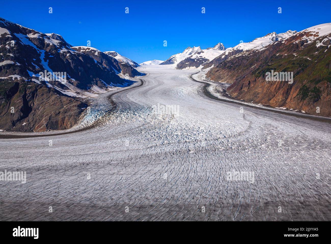 The Salmon Glacier in the Coast Mountains of British Columbia, Canada Stock Photo
