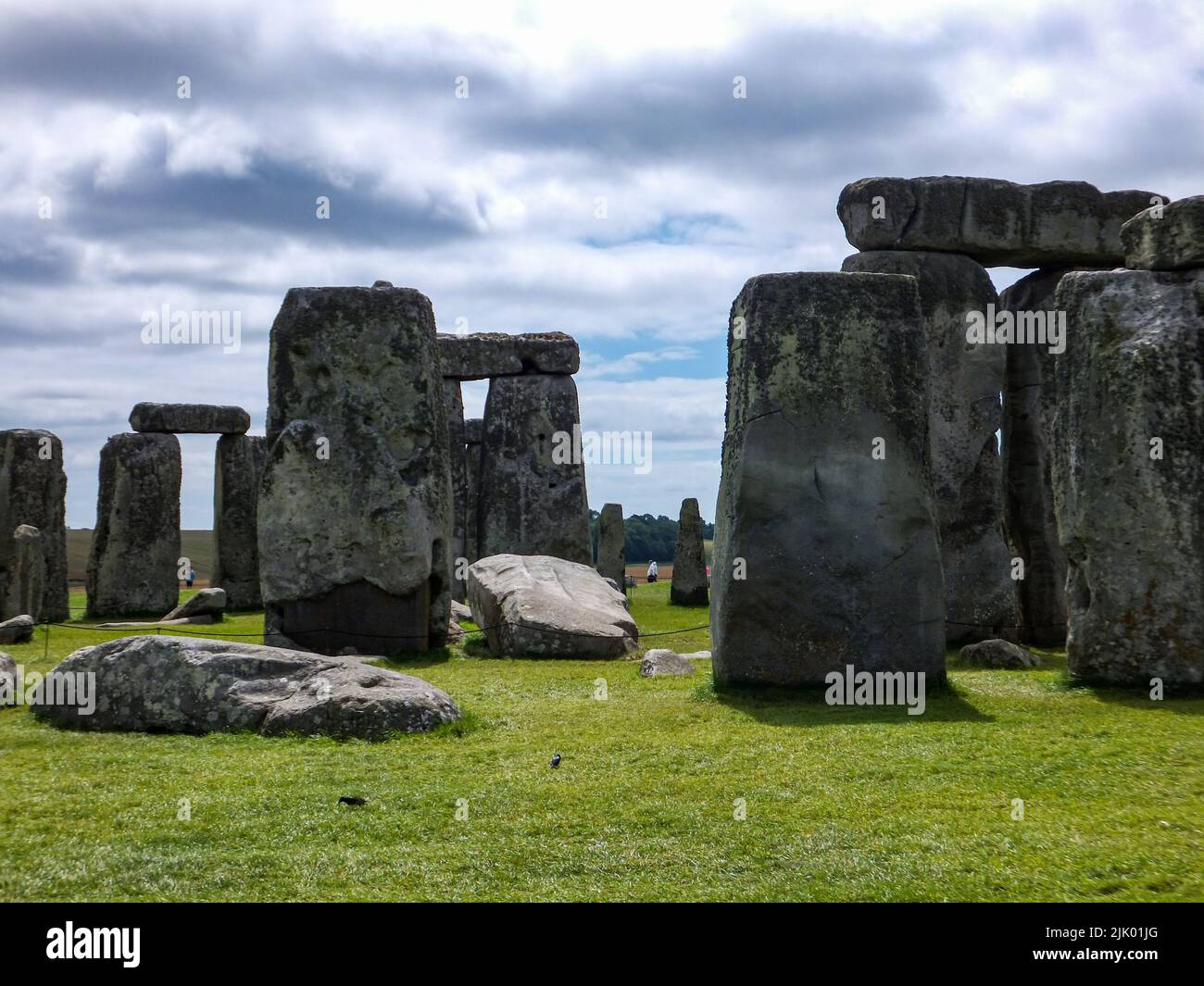 The ancient Stonehenge prehistoric monument near Amesbury in Wiltshire, England, UK is now a UNESCO World Heritage Site. Stock Photo
