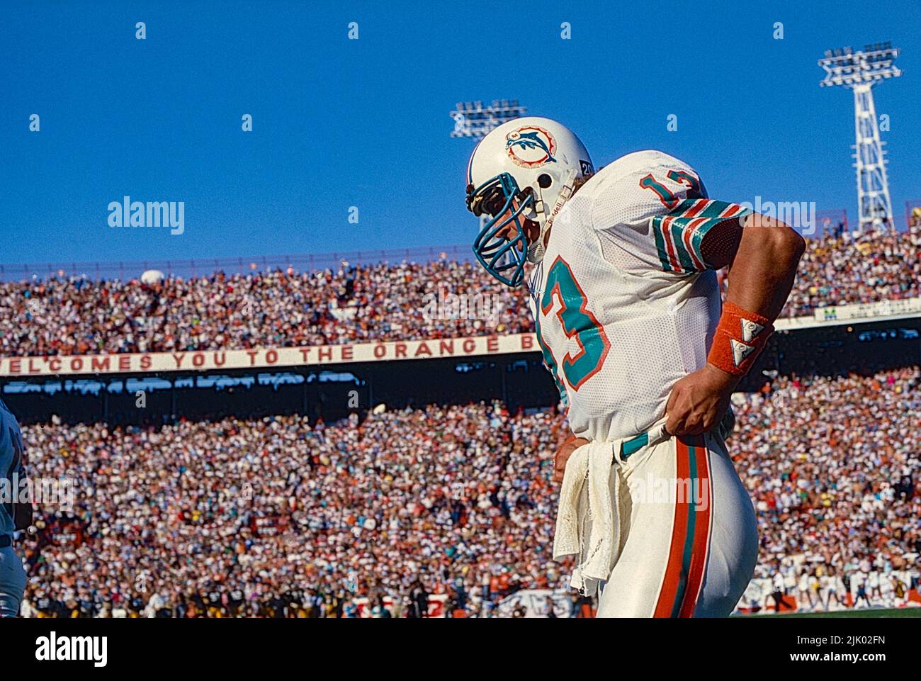 NFL Football Dan Marino quarterback for the Miami Dolphins. Stock Photo