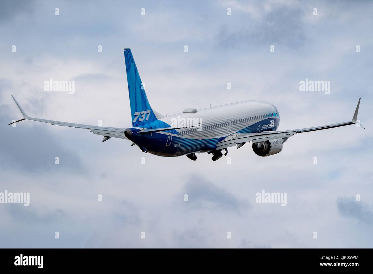 Boeing 737 Max Development Aircraft Farnborough Airshow 2022 Stock