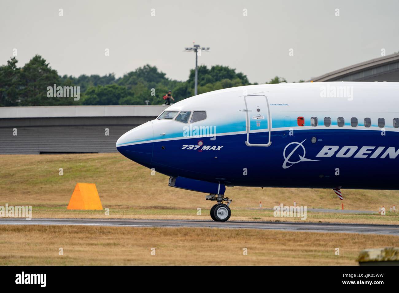 Boeing 737 Max Development Aircraft Farnborough Airshow 2022 Stock