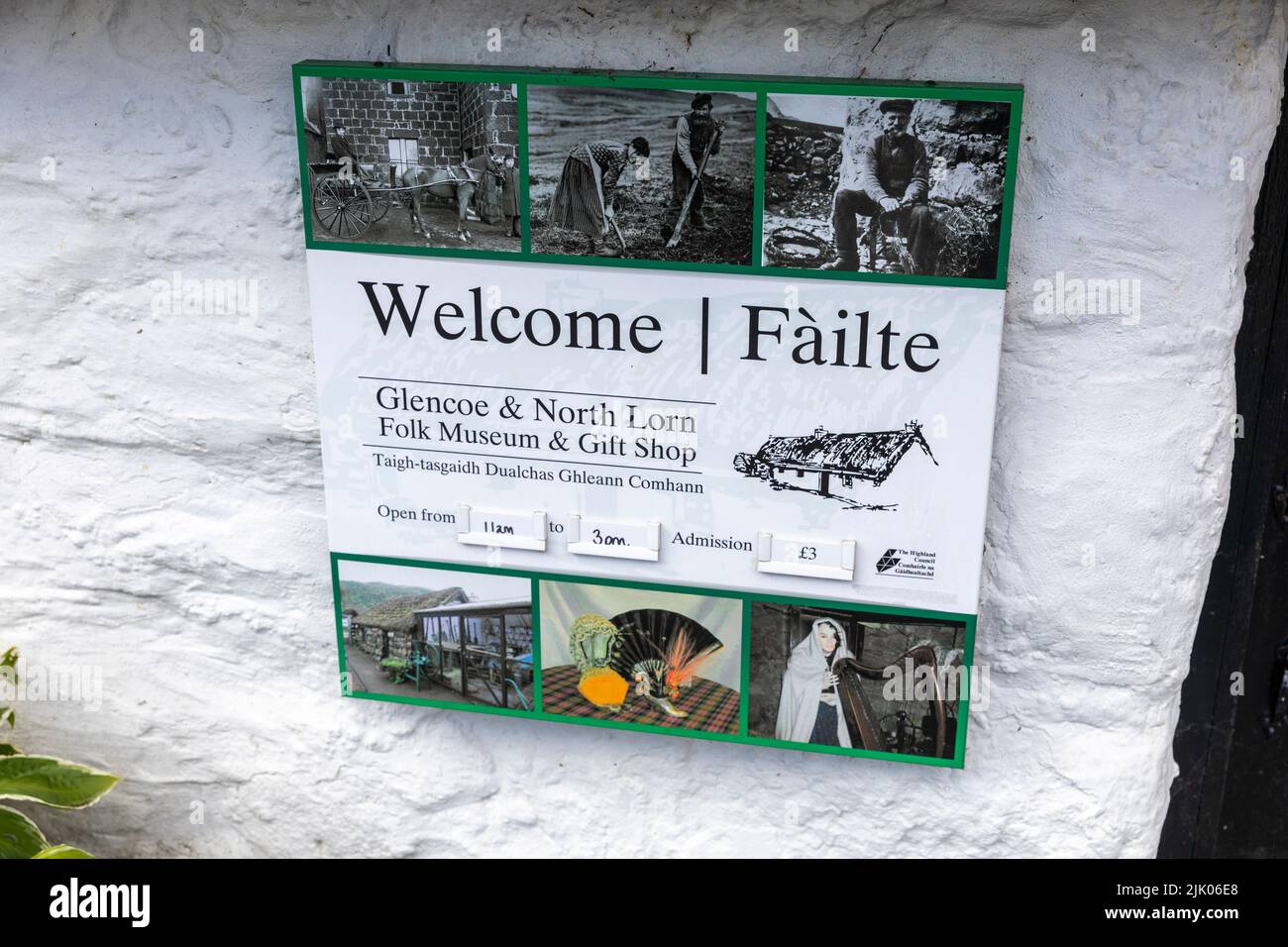 Glencoe and North Lorn Folk Museum in Glencoe Village, highlands of