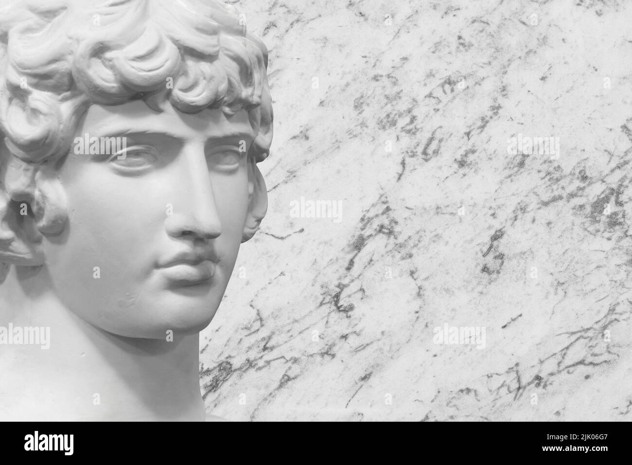 Roman sculpture on a gray background. bust of a man. High quality photo Stock Photo Alamy