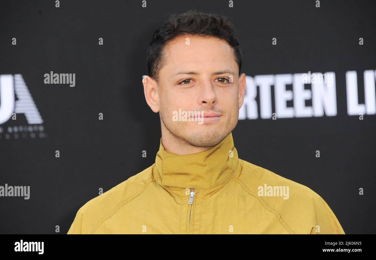 Los Angeles, CA. 28th July, 2022. Javier Hernández aka Chicharito at arrivals for THIRTEEN LIVES Premiere, Westwood Village Theater, Los Angeles, CA July 28, 2022. Credit: Elizabeth Goodenough/Everett Collection/Alamy Live News Stock Photo