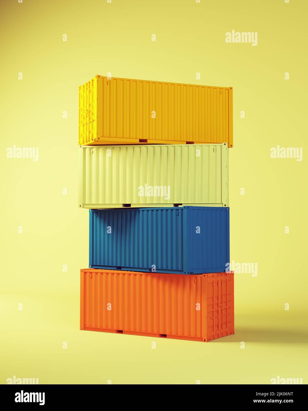 Mustard Yellow Blue Teal Burnt Orange Pistachio Green Cargo Container