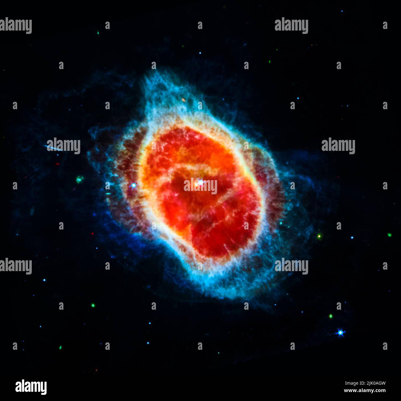 Southern Ring Nebula from NASA’s James Webb Space Telescope Stock Photo