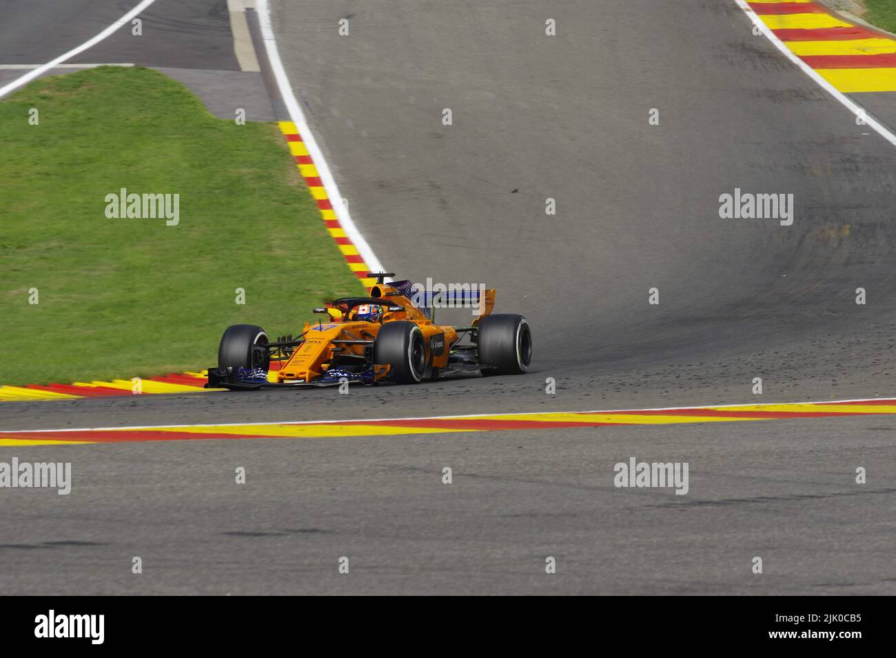 Lando Norris - Debut - Mclaren F1 - Formula 1 Belgian Grand Prix 2018 Stock Photo
