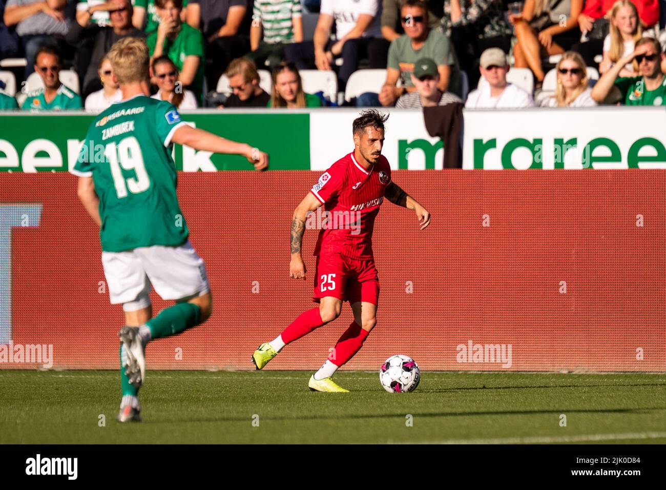 Denmark. 28th July, 2022. Diogo Coelho (25) of Suduva seen