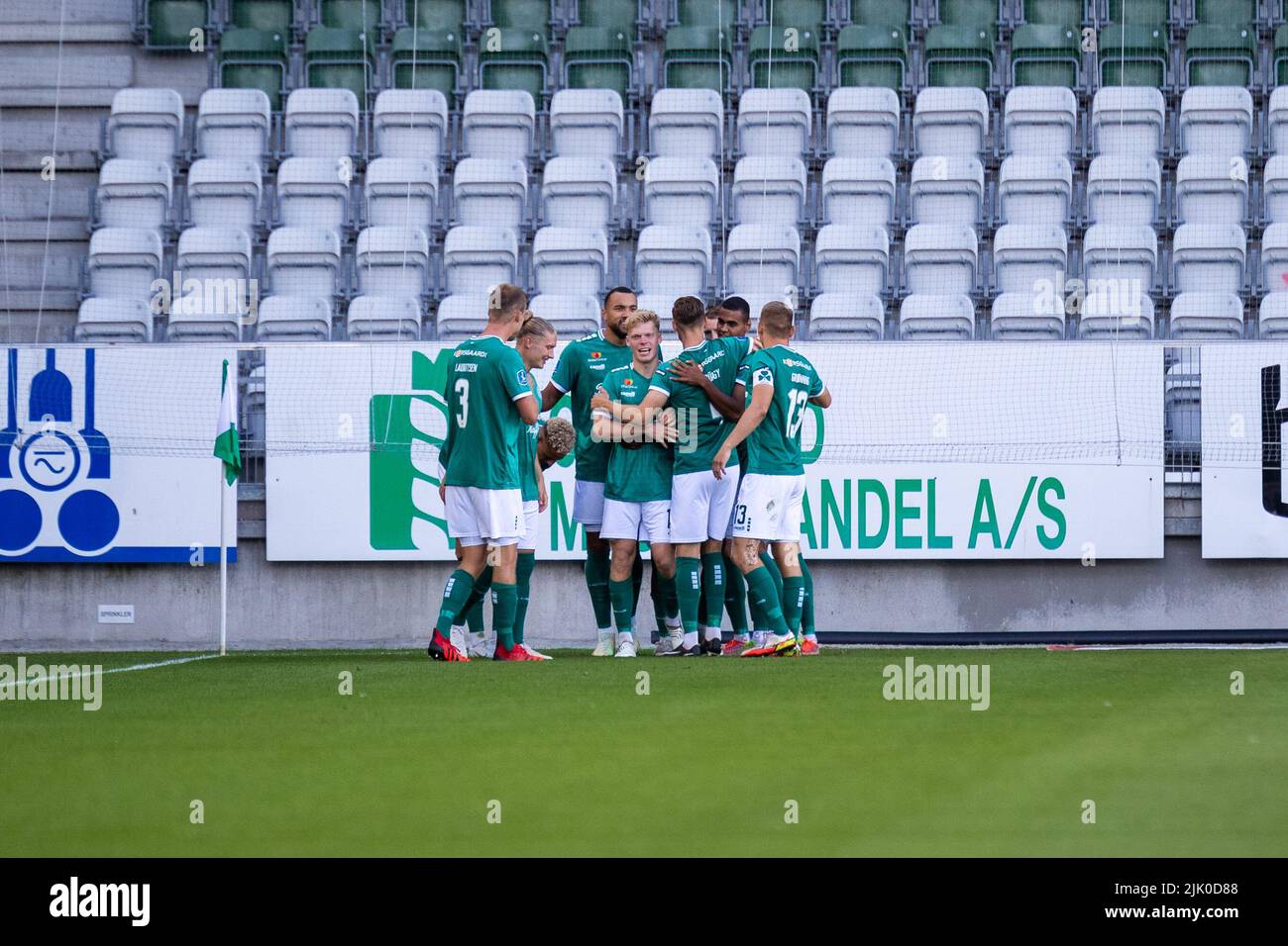 Denmark. 28th July, 2022. Ibrahim Said (30) of FF scores