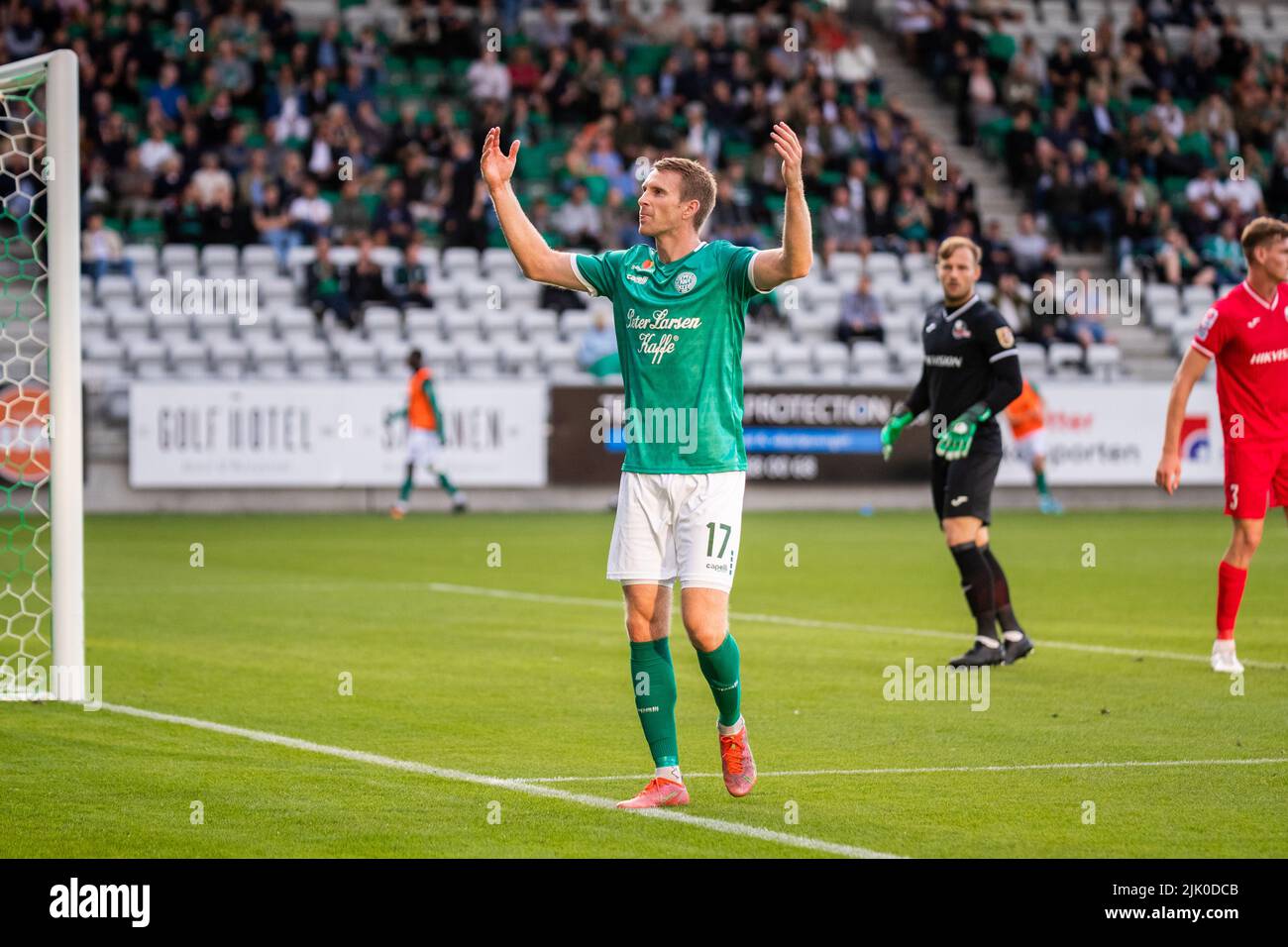 Denmark. 28th July, 2022. Jakob Bonde (17) of FF seen