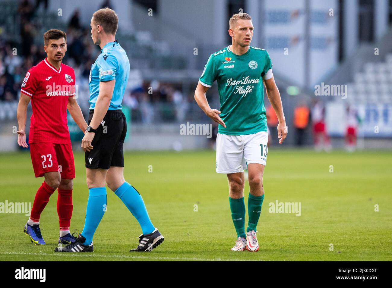 Denmark. 28th July, 2022. Jeppe Gronning (13) of FF seen