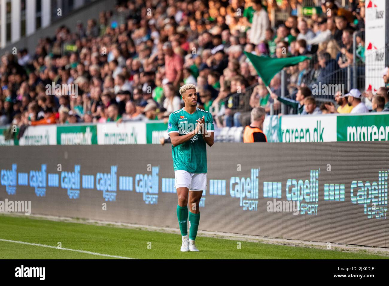 Denmark. 28th July, 2022. Justin Lonwijk (8) of FF seen