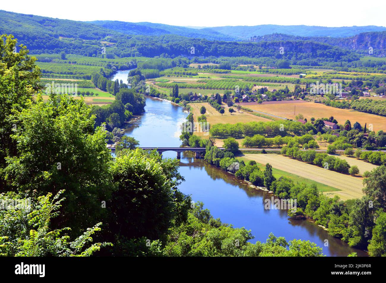 Dordogne river, near Domme, Black Périgord, Nouvelle Aquitaine, France Stock Photo