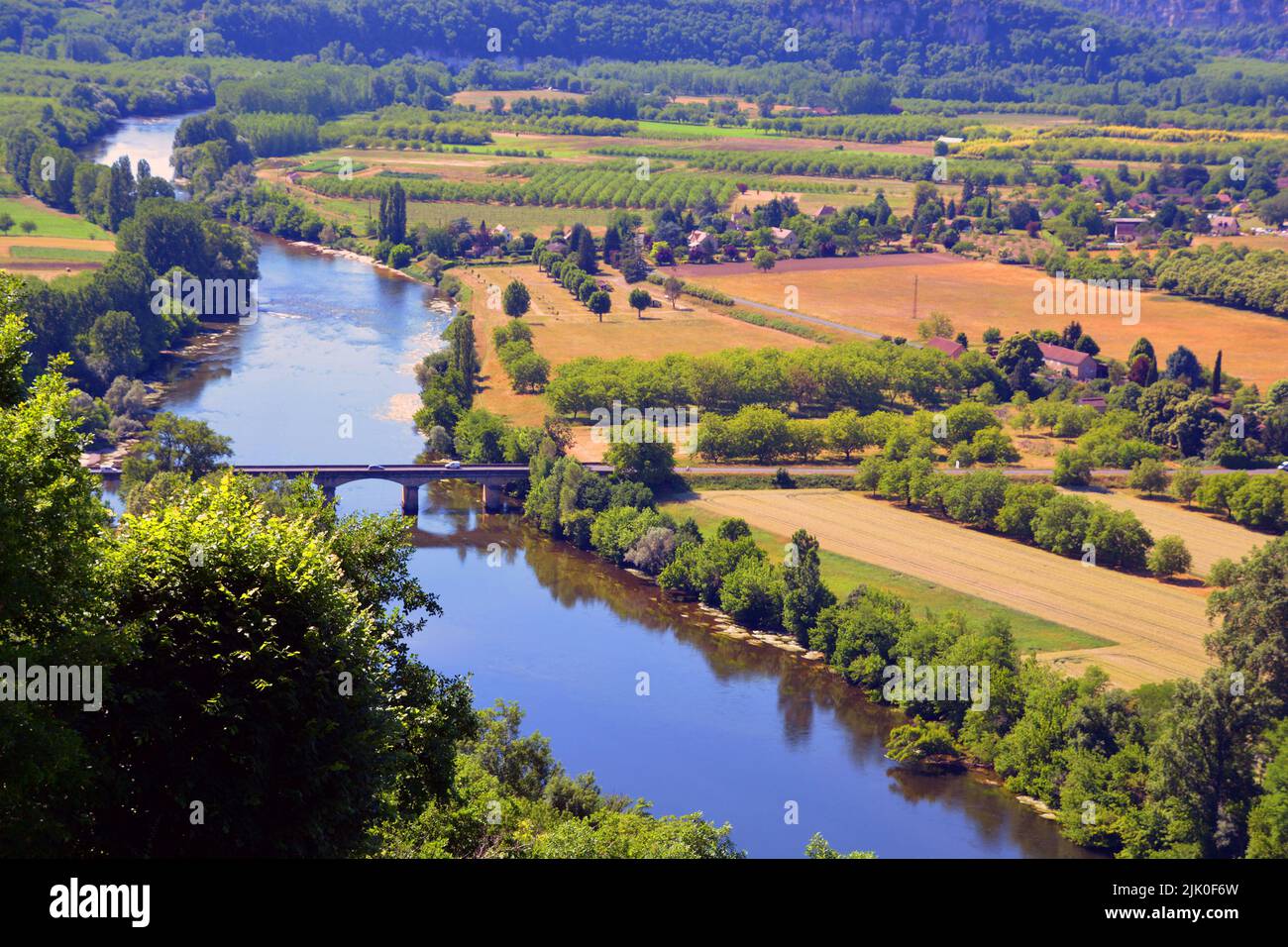 Dordogne river, near Domme, Black Périgord, Nouvelle Aquitaine, France Stock Photo