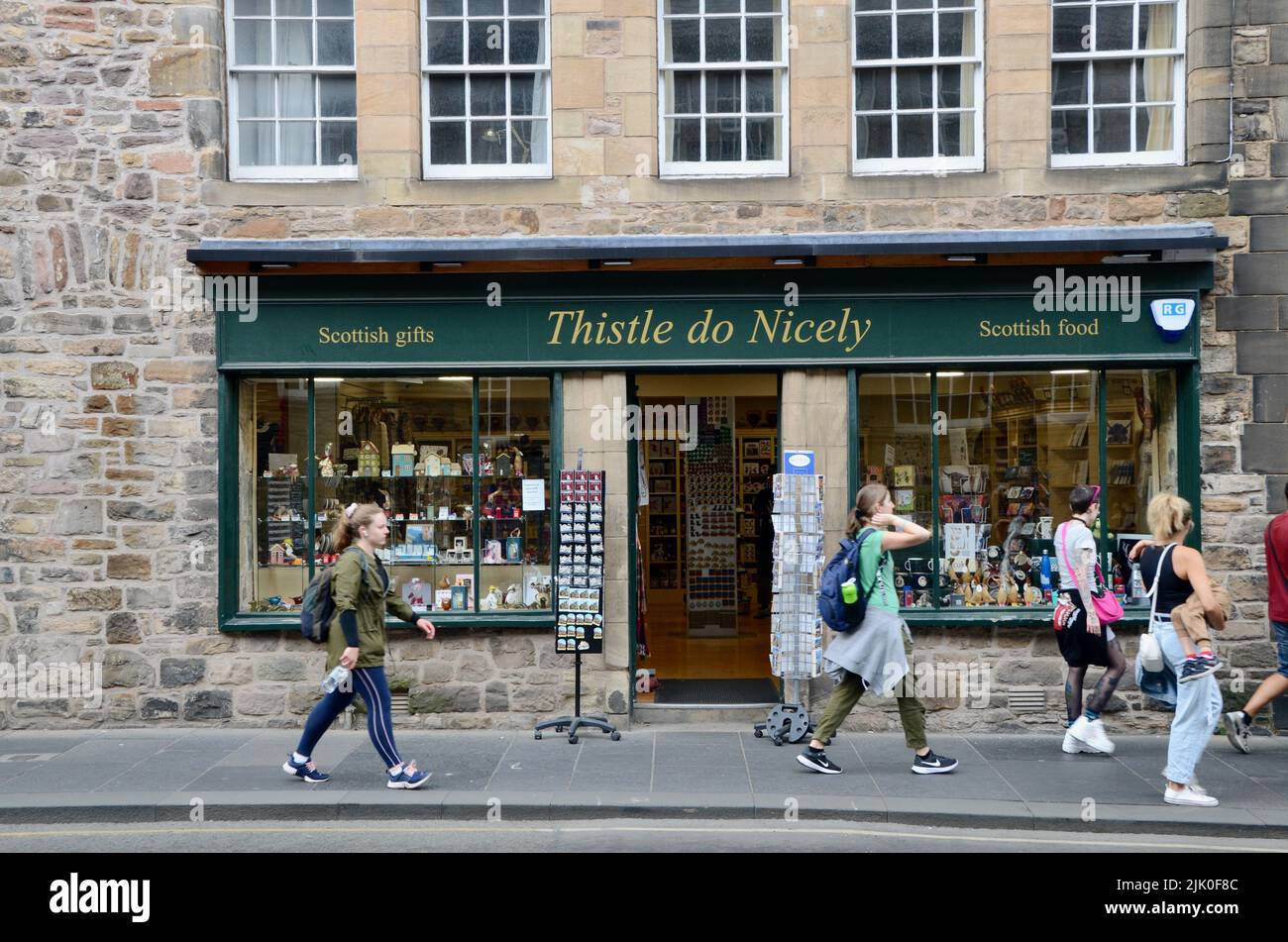 thistle do nicely tourist scottish gifts and food shop edinburgh royal mile scotland in summer 2022 UK Stock Photo