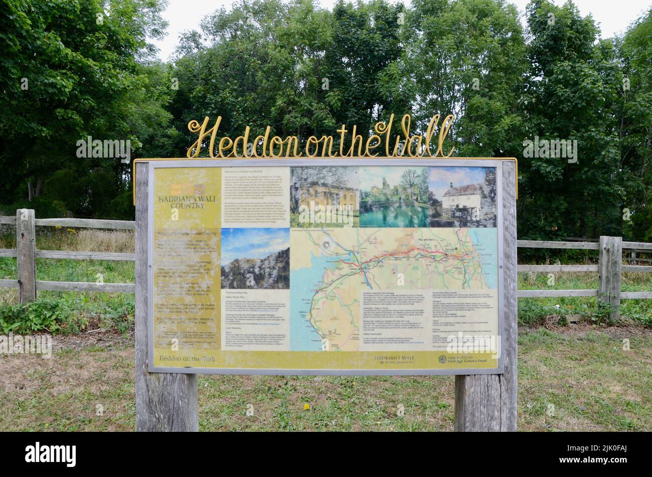 hadrians wall at heddon on the wall northumberland england UK Stock