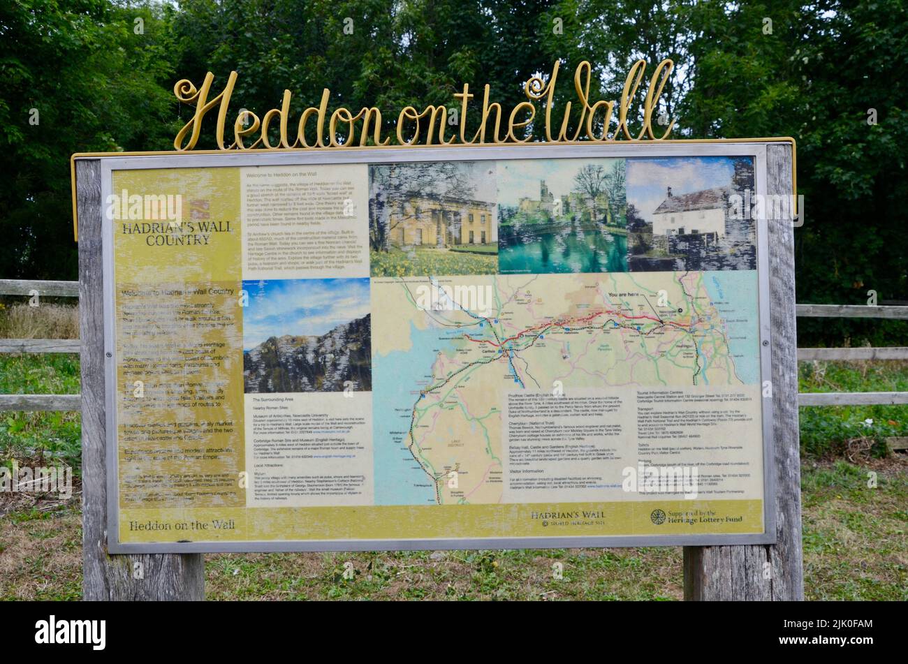 hadrians wall at heddon on the wall northumberland england UK Stock Photo