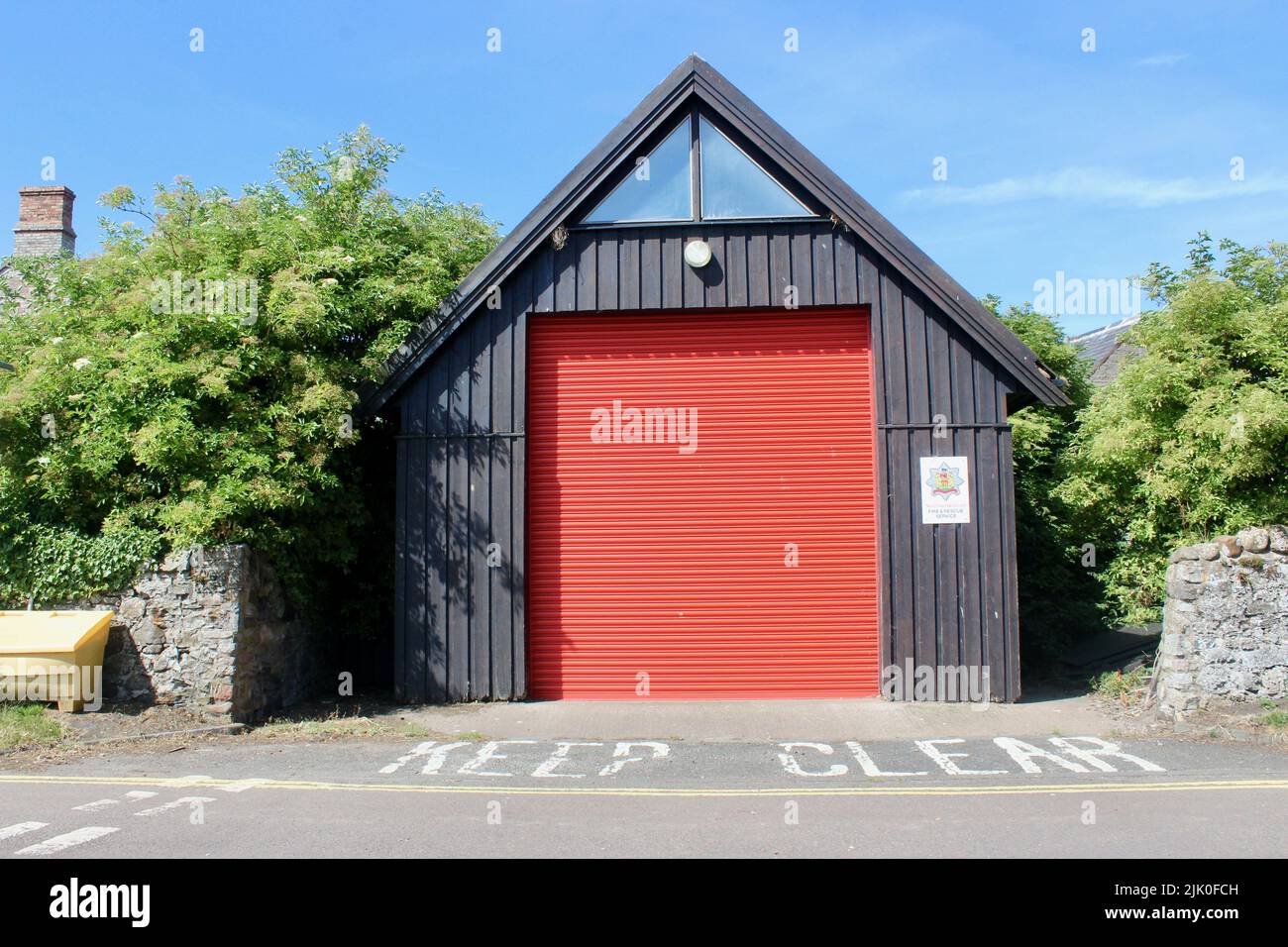 fire station at holy island lindisfarne priory castle monastry graveyard boat huts and pilgrims coffee northumberland england great britain 2022 Stock Photo