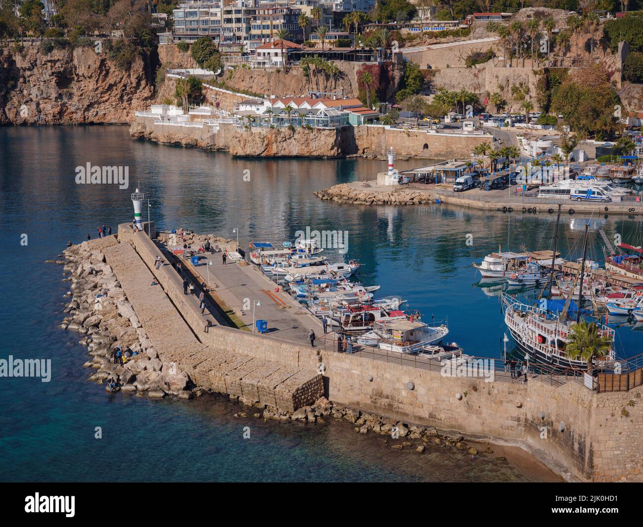 Antalya, Turkey November 2021 view of the old port in the city